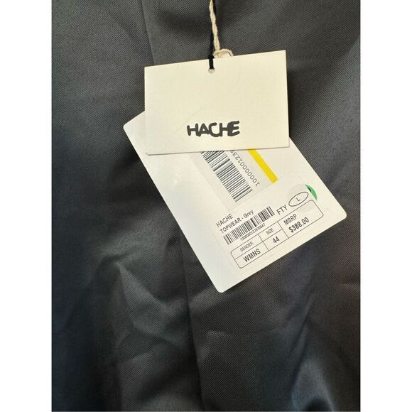 Hache NWT Drawstring Blouse in Charcoal Grey Size IT 44/US 8 - Picture 7 of 10